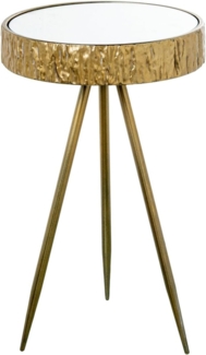 DRW Set mit 2 Beistelltischen aus Metall in Gold, 30 x 30 x 50 cm