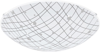 Eglo 96472 Wandleuchte Deckenleuchte VEREDA Ø 31,5cm in granille weiß, klar