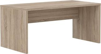 FORTE Calpe Schreibtisch, Holzwerkstoff, Beige, 160 x 72,2 x 80 cm