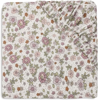 Jollein Jersey Retro Flowers Bettlaken - 70 x 140