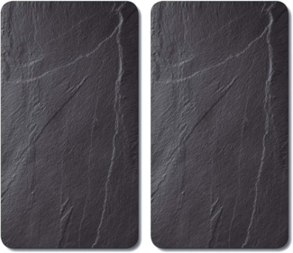KESPER | Multi-Glasschneideplatte, Material: Glas, Maße: 52 x 30 x 0,8 cm, Motiv: Schiefer, Farbe: Dunkelgrau | 36523 13