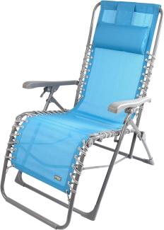 AKTIVE 61079 strandstuhl klappstuhl, Metall Textilene, blau