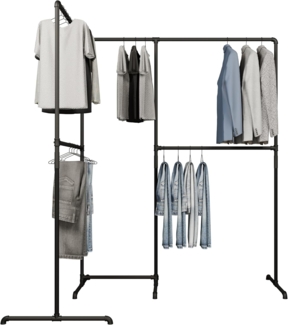 pamo. design Garderobenständer LAS EDGE, (Kleiderstangen ohne Bohren), Offener und freistehender Kleiderständer für das Eck