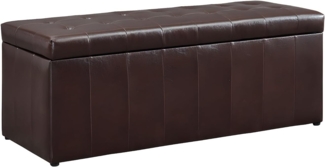 Vente-unique - Sitztruhe Truhenbank mit Stauraum - Kunstleder - Braun - CONCIERTO