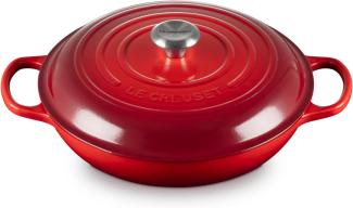 Le Creuset Signature Gourmet-Profitopf 30 cm, Kirschrot/Weiß