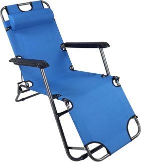 VCM Sonnenliege Maltosa 919972 Blau L. 153 x H. 27 x B. 60 cm