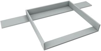 REGALIK Wickelaufsatz für Hemnes Kommode mit 8 Schubladen IKEA 78cm x 80cm - Abnehmbar Wickeltischaufsatz für Kommode in Asche - Abgeschlossen mit ABS Material 1mm