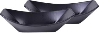 CreaTable 33956 Streat Food Streat Boat Servierschale, schwarz (1 Set)