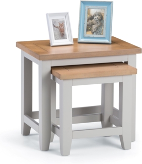 Julian Bowen Richmond Schachteltische, grau und Eiche