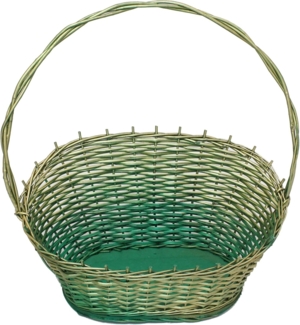 Präsentkorb "Grün/Gold" Einkaufskorb Picknickkorb Aufbewahrungskorb Brotkorb