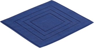 Vossen Badematte Feeling, Höhe 10 mm, beidseitig nutzbar, fußbodenheizungsgeeignet, Baumwolle, quadratisch, Badteppich, Uni-Farben, mit Bordüre, Hoch-Tief Effekt, reine Baumwolle