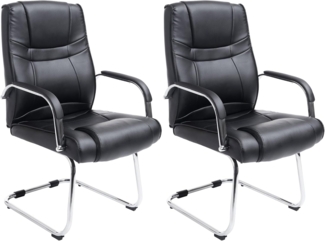 CLP 2er Set Stühle Attila mit Metallgestell,schwarz