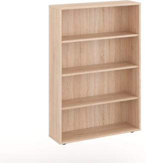 KOMTO Bücherregal Lumo 80 cm breit Regal mit 3, 4, 6 Ebenen und Höhenverstellbare Regale, Aufbewahrungsregal Bookshelf Weiß