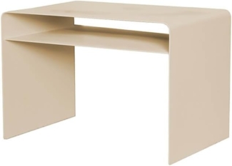 HOME DELUXE Beistelltisch aus Metall ZIMA - 58 x 38 cm Creme Made in Germany