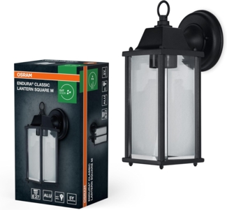 OSRAM LED-Außenwandleuchte Endura Classic Lantern Square M, schwarz