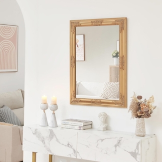 Wandspiegel Punkalaidun im Barockstil 80x60 cm Goldfarben [en. casa]