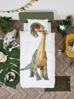 Snurk Bettwäsche Dino Bronto, Größe 135x200/80x80 cm
