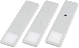 kalb LED Unterbauleuchte LED Unterbauleuchte Solid2, SET silbergrau, mech. Schalter, 3W, 3er Set warmweiß, warmweiß/neutralweiß