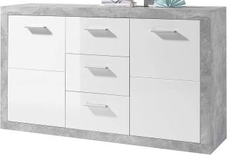 Sideboard Stone weiß grau beton 150cm