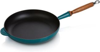 Bratpfanne 28 cm Deep Teal Gusseisen Le Creuset Pfanne - GasElektro geeignet, Spülmaschinengeeignet