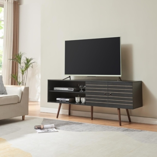 Fernsehschrank Vare 160 x 40 x 66 cm Schwarz [en. casa]