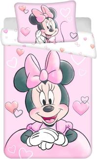 Babybettwäsche Wendebettwäsche Minnie Mouse 2tlg. Baumwolle 100x135 cm + 40x60 cm, Disney, Baumwolle, 2 teilig