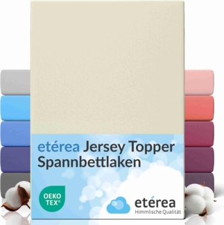 etérea Jersey Topper Spannbettlaken Spannbetttuch Natur 180x200 - 200x200 cm