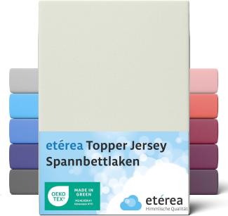 etérea Jersey Topper Spannbettlaken Spannbetttuch Natur 180x200 - 200x200 cm