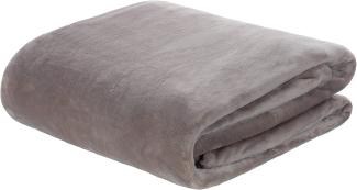 Brandsseller Flanelldecke Supersoft Kuscheldecke Tagesdecke Wohndecke - Uni - 180 x 220 cm - Sand