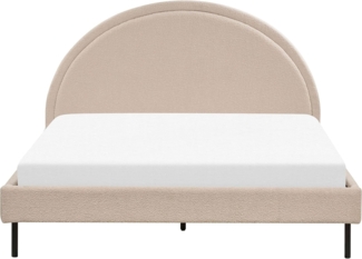 Bett mit Lattenrost MARGUT 160 x 200 cm Bouclé Beige