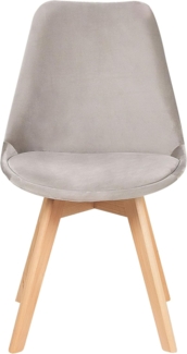 Esszimmerstuhl 2er Set DAKOTA II Samtstoff Taupe