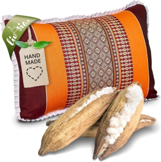 livasia Dekokissen Dekokissen, vegan und handgefertigt, 22x33x13cm, Kapok