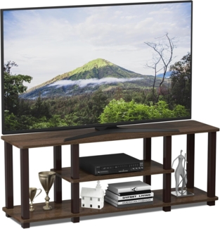 Furinno Entertainment/TV-Regal mit unterschiedlichen Ablageflächen, Walnuss/Braun, 29. 72x111. 25x41. 15 cm