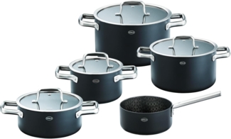 RÖSLE Topfset EBONIC 5-tlg. ProNero Keramik-Wabenbeschichtung