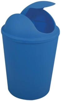 MSV Kosmetikeimer Abfalleimer Schwingdeckeleimer 5,5 Liter Kunststoff Blau