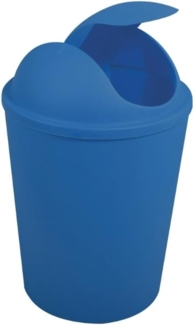 MSV Kosmetikeimer Abfalleimer Schwingdeckeleimer 5,5 Liter Kunststoff Blau