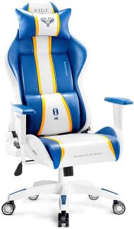 Diablo X-One 2. 0 Gaming Stuhl Gamer Chair Bürostuhl Schreibtischstuhl Verstellbare Armlehnen Ergonomisches Design Nacken/-Lendenkissen Wippfunktion Aqua Blue Normal (L)