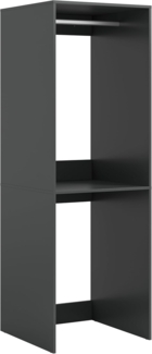furnling Waschmaschinenumbauschrank Fira (1-St) 1 Kleiderstange, 2 offene Fächer, Höhe 196 cm, anthrazit Nachbildung