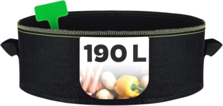 Praknu Pflanzkübel Hochbeet Pflanzsack Groß 190L aus Vliesstoff (Set, 1 St), Garten