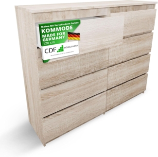 ibonto Hochkommode Kommode Groß, Stilvoll & Praktisch mit 8 Schubladen Hochwertig