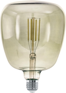 Eglo 12598 Vintage special smoky LED Leuchtmittel E27 schwarz-transparent L:20 Ø:14cm 3000K dimmbar