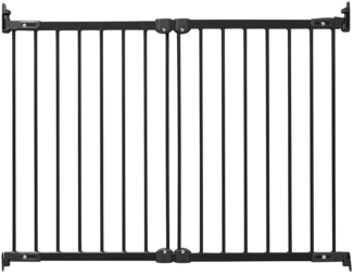 BabyDan FlexiFit 67-105,5 cm Ausziehbares & Flexibles Treppenschutzgitter Babygitter Schutzgitter Metall Schwarz Made in Dänemark - (Haustiergitter/Hundegitter)