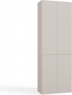 MAGOWA Badkommode Hochschrank Badezimmerschrank funktional H174 cm x B60 cm x T30 cm, Das grifflose TIP-ON Öffnungssystem