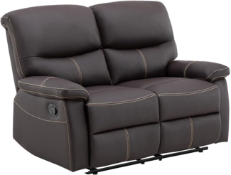 Vente-unique - Relaxsofa 2-Sitzer - Kunstleder - Braun - CANBY