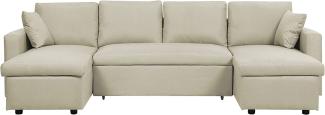 Schlafsofa Polsterbezug beige SOMMEN