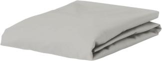 ESSENZA Spannbettlaken Satin Uni Baumwollsatin Grau, 180X200