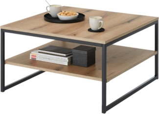 moebel-dich-auf Couchtisch KUBUS (in Evoke Eiche Dekor, quadratisch, Metallgestell), (BxHxT) 75x40x75 cm
