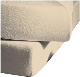 Fleuresse Mako-Jersey-Spannlaken comfort Farbe beige 2043 200/200