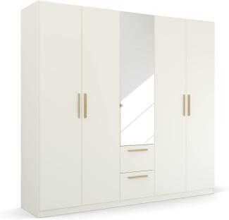'Quadra Spin' 5-türiger Kleiderschrank mit Spiegel, weiß, 226 cm