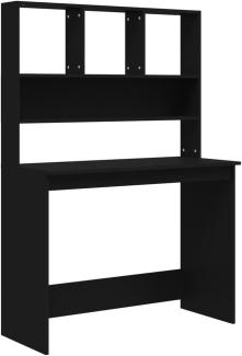 vidaXL Schreibtisch mit Regal Schwarz 102x45x148 cm Holzwerkstoff 823001